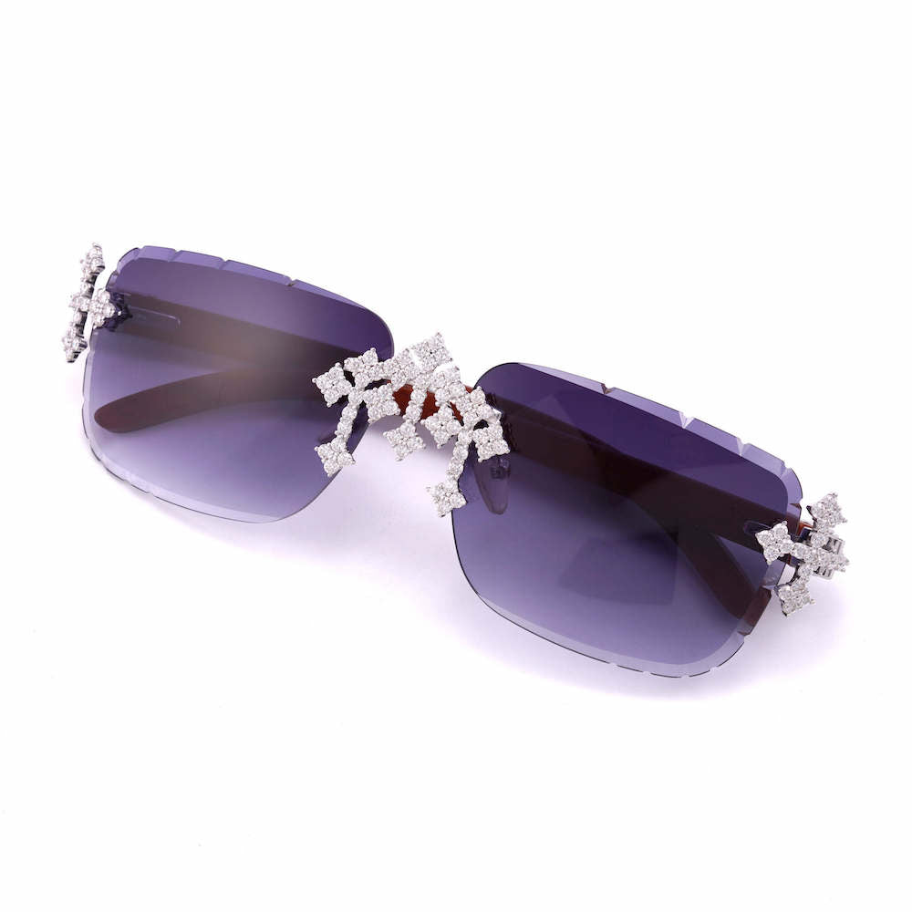 Moissanite cross sunglasses